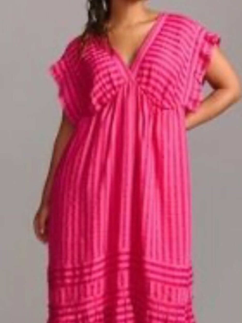 Anthropologie Pink V-Neck 👗 dresses